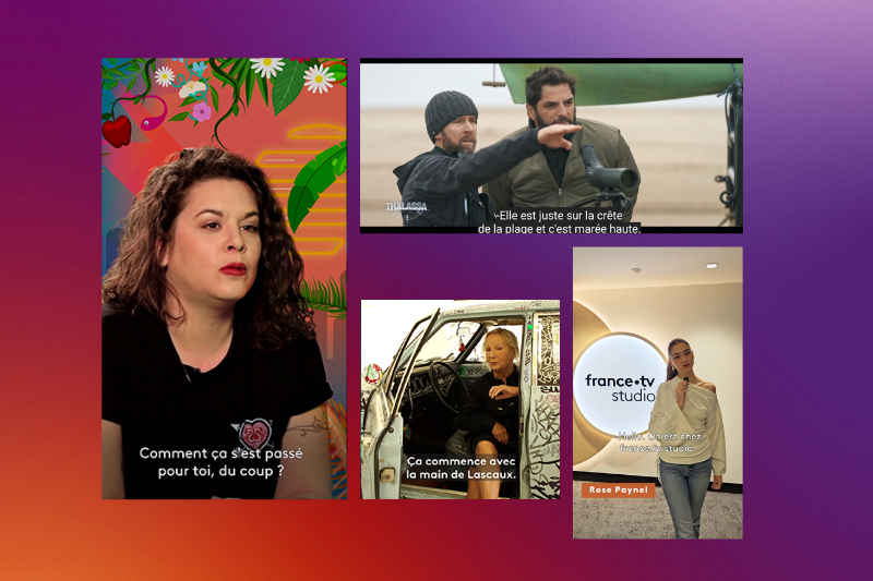 Montage photo de différentes captures d'écran de vidéos sous titrées